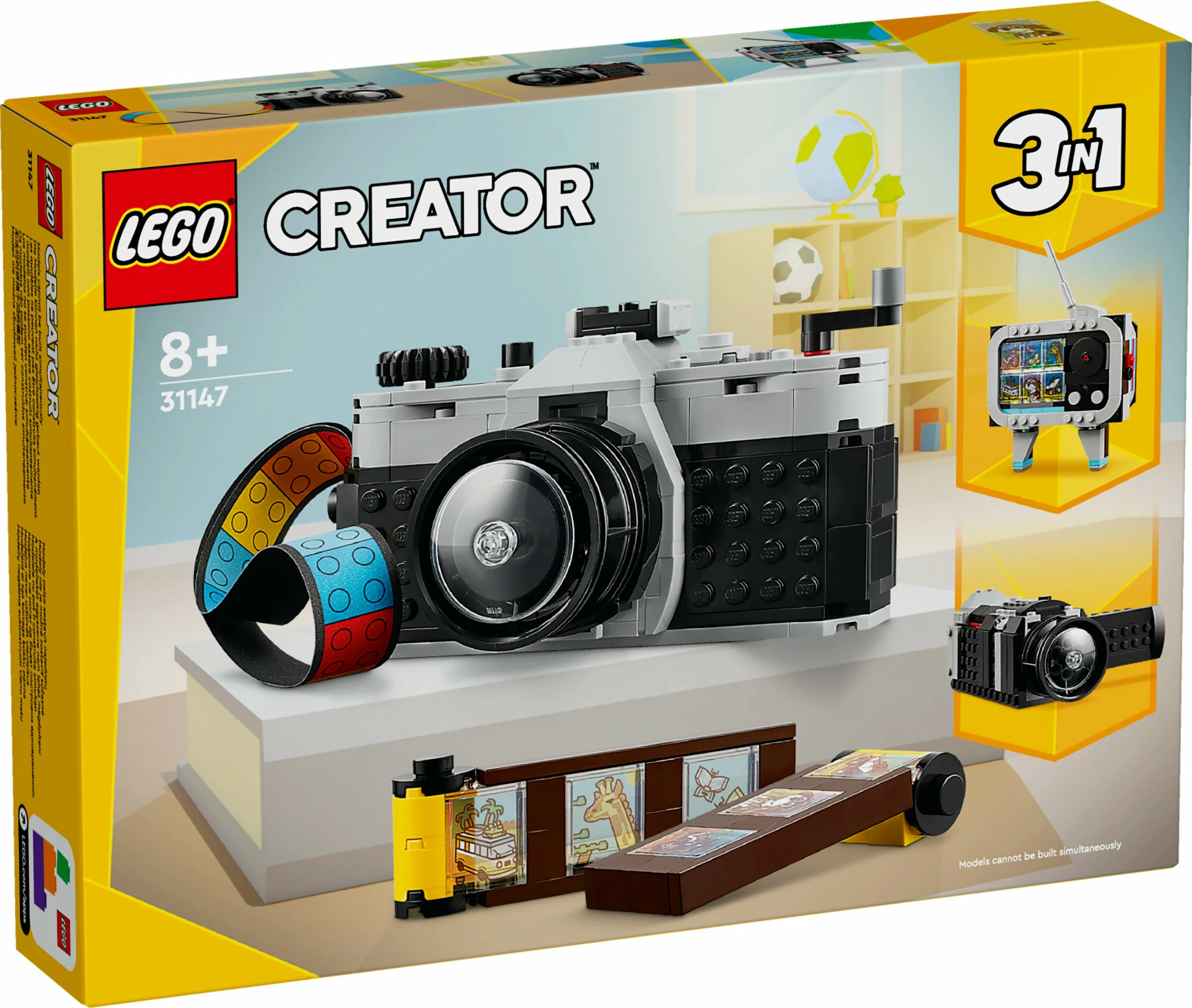 Set ndërtimi LEGO Retro Kamera, 8 vjeç+, 261 pjesë, shumëngjyrëshe
