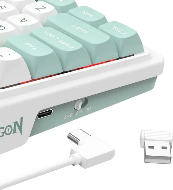 Tastierë mekanike Redragon Galatin Pro K719WG-RGB-PRO, 96%, RGB, wireless/wired, e bardhë