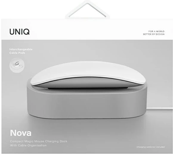 Stacion karikimi UNIQ Nova për Magic Mouse/AirPods, Gri