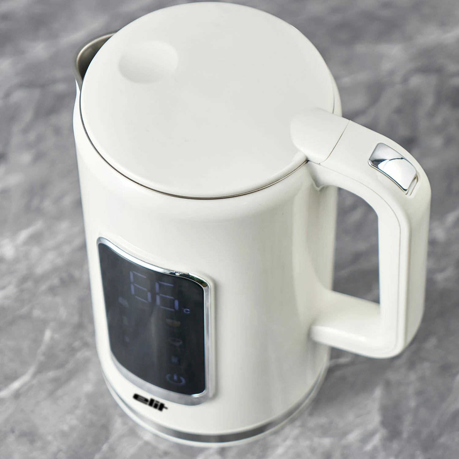 Ibrik elektrik Elit COOLTOUCH 1.7WH, 1.7L 2200W me ekran touch, i bardhë
