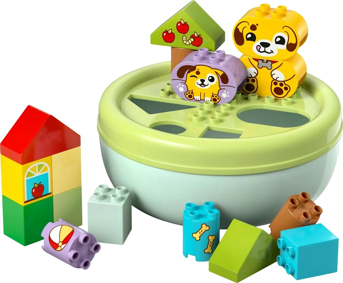 Set lodrash LEGO DUPLO Shape Sorter: Puppy House 10441, 17 pjesë, shumëngjyrëshe