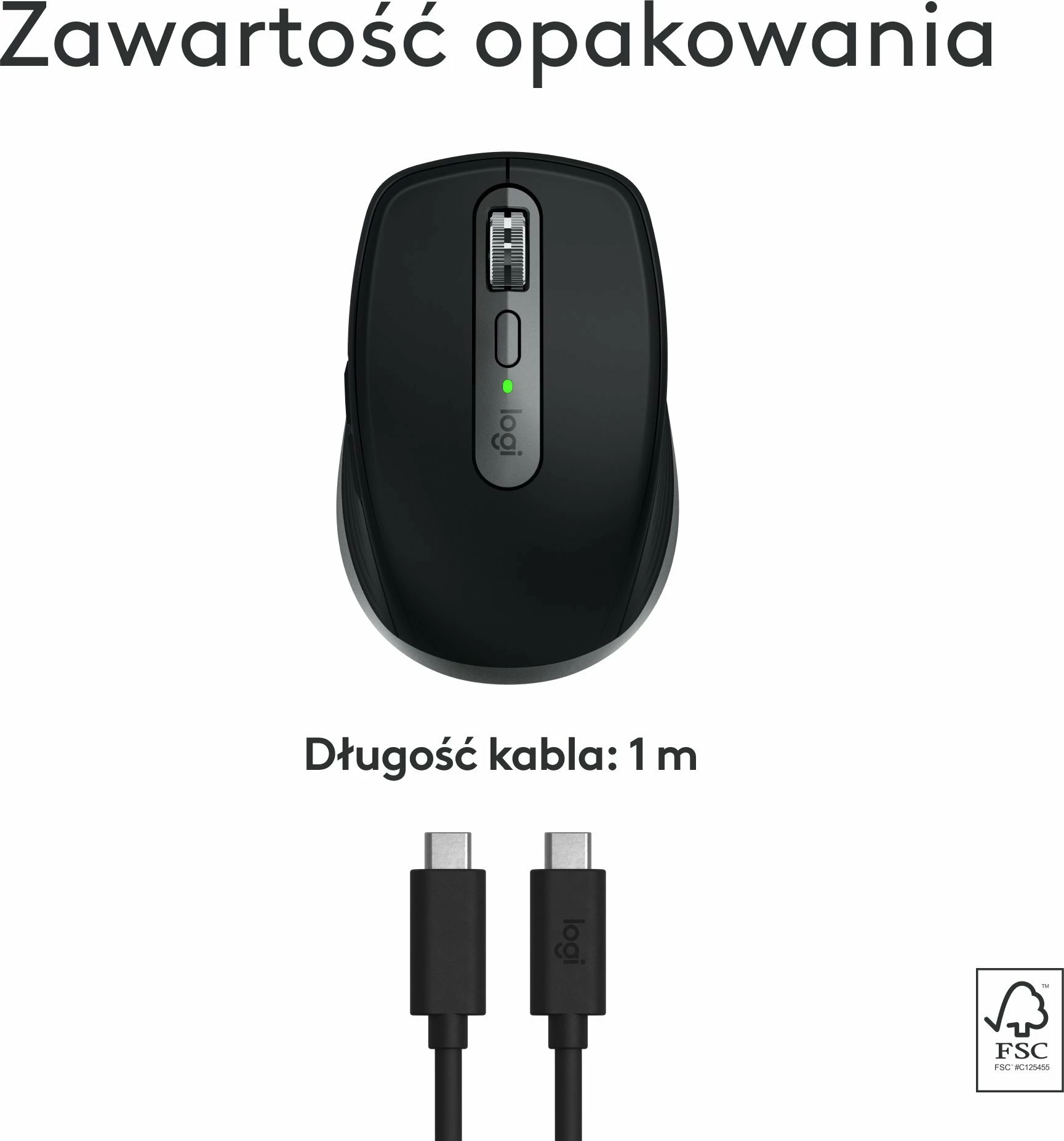 Maus Logitech MX Anywhere 3S për Mac 910-006947, wireless Bluetooth, 8000 DPI, USB-C, 6 butona, Space Gray
