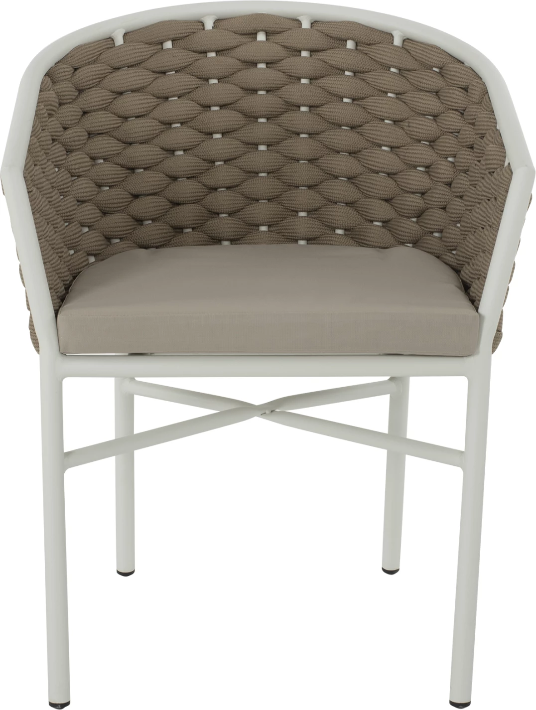 Karrige alumini FH5859.02, e bardhë dhe beixh me litar shkumë