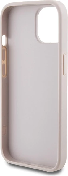 Mbështjellës Guess 4G Metal Gold Logo për iPhone 15, Rozë