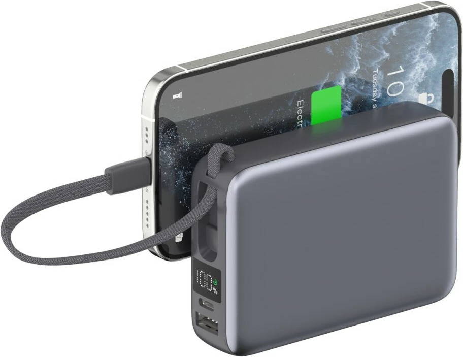 Powerbank 4smarts Powerbank Pocket Dual Cord 20000mAh 22.5W spacegrau