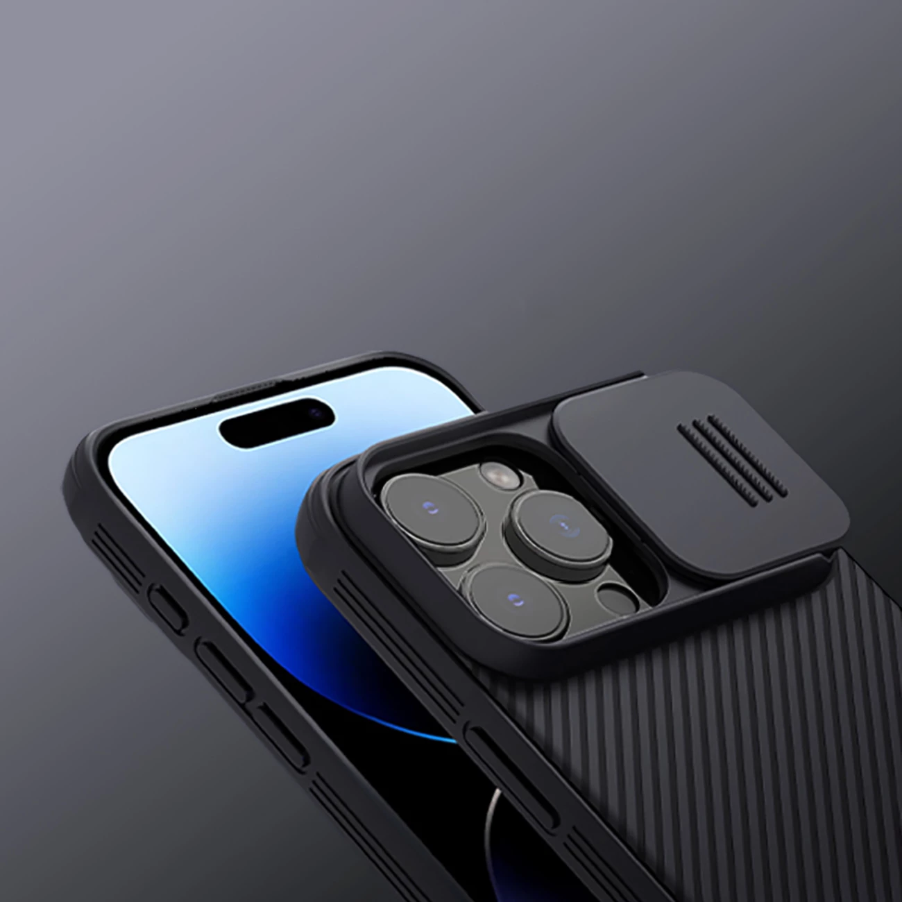 Mbështjellës Nillkin CamShield Pro Magnetic për iPhone 16 Pro Max, i zi
