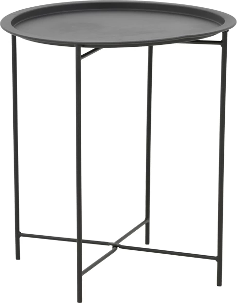 Tavolinë metalike e zezë, Φ46x52cm