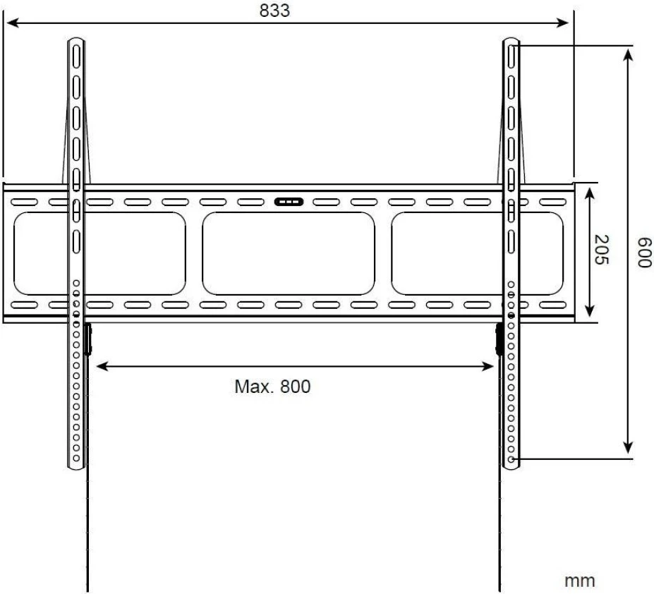 Mbajtëse për televizor LED/LCD Techly, 42-80'', e zezë 