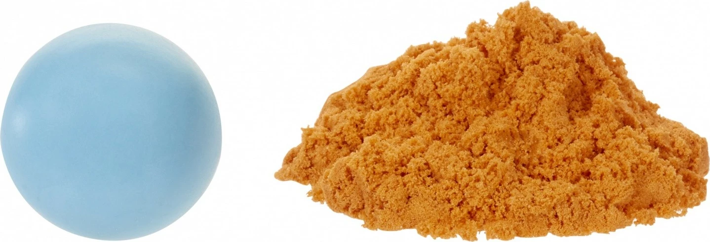 Set argjile modeluese dhe rëre kinetike MGA Wonder Factory Never Dry, blu dhe portokalli