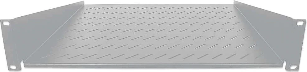 Raf perforuar për kabinetin rack 19" Intellinet 712224, 2U 400mm, me dy pika bashkimi, gri