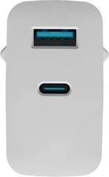 Karikues Natec Ribera GaN 45W me USB-A dhe USB-C, i bardhë