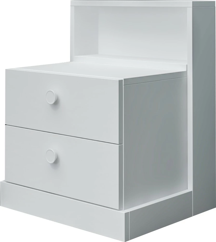 Komodinë Skye Decor, e bardhë