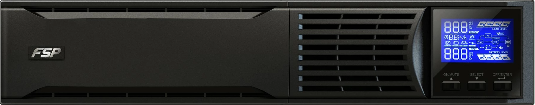 UPS FSP Champ Rack 3K, Double-conversion (Online), 3 kVA, 2700 W, Pure sine