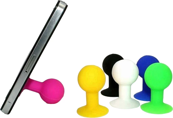 Mbajtës telefoni Hurtel me kokë të rrumbullakët, silikon, kaltër