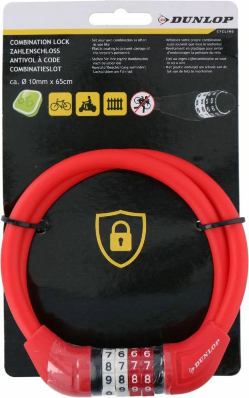 Kyç për biçikleta Dunlop, i kuq