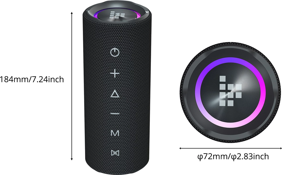 Altoparlant portativ Bluetooth Tronsmart Mirtune C2, 24W, IPX7, 3600mAh, i zi