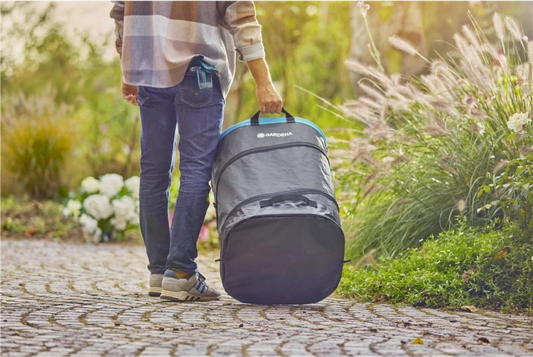 Thes mbeturinash kopshti Gardena 11715-20, 130L, plastikë e ricikluar, i zi/gjelbër