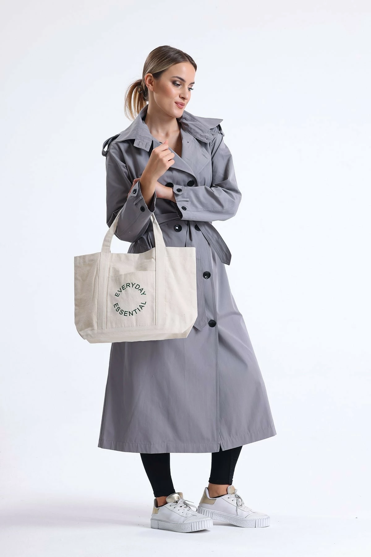 Çantë tote krem Zoozie Bags, 2142
