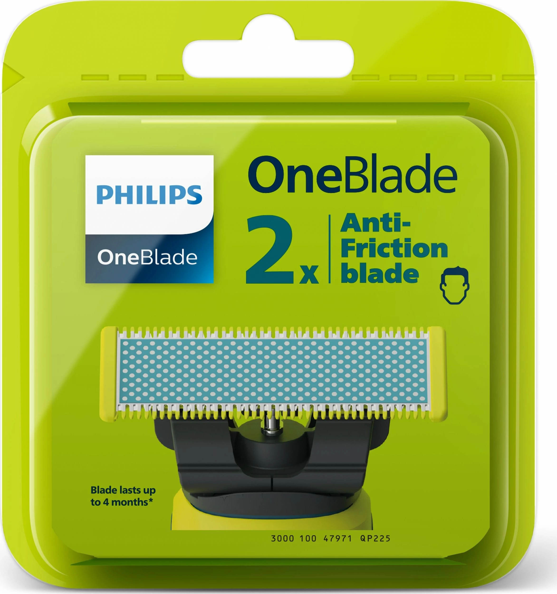 Kokë rroje zëvendësuese Philips OneBlade QP225/50, anti-friction, 2 copë