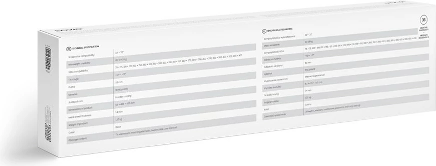 Mbajtës TV SAVIO UTV-01, 32" - 70", i zi