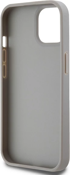 Mbështjellës DKNY Mono Stripe & Metal Logo për iPhone 15 Plus / 14 Plus, Bezhe