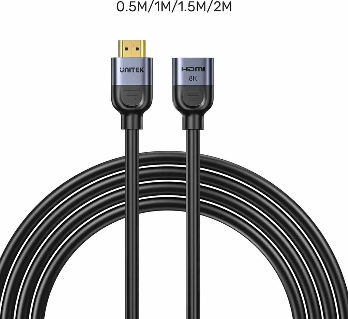 Kabllo zgjatuese HDMI, Unitek Ultra Stream 8K C11091AGY01-3M, 3m, 8K@60Hz, 48Gbps, Dynamic HDR, e zezë