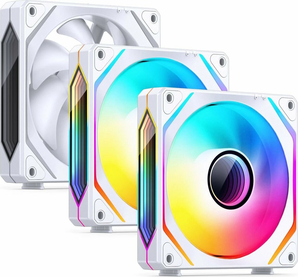 Ventilator kasë PC Jonsbo ZL-120W 120mm ARGB PWM 3-pack, i bardhë