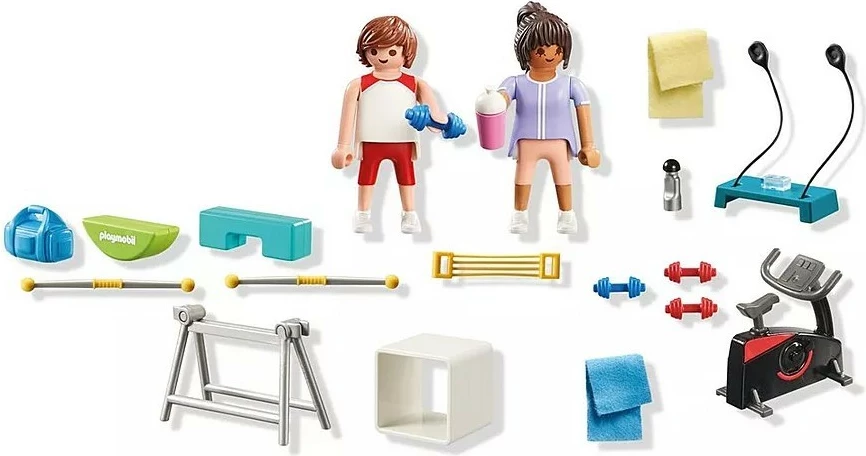 Set lodrash Playmobil My Life 71806 me figura dhe pajisje fitnesi, shumëngjyrëshe