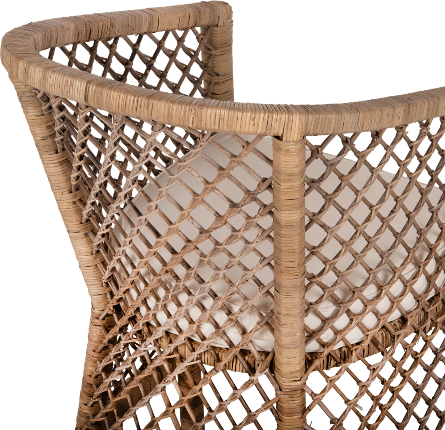 Karrige MPIKO FH5990 rattan ngjyrë natyrale-jastëk ngjyrë ecru 64x68x87H cm