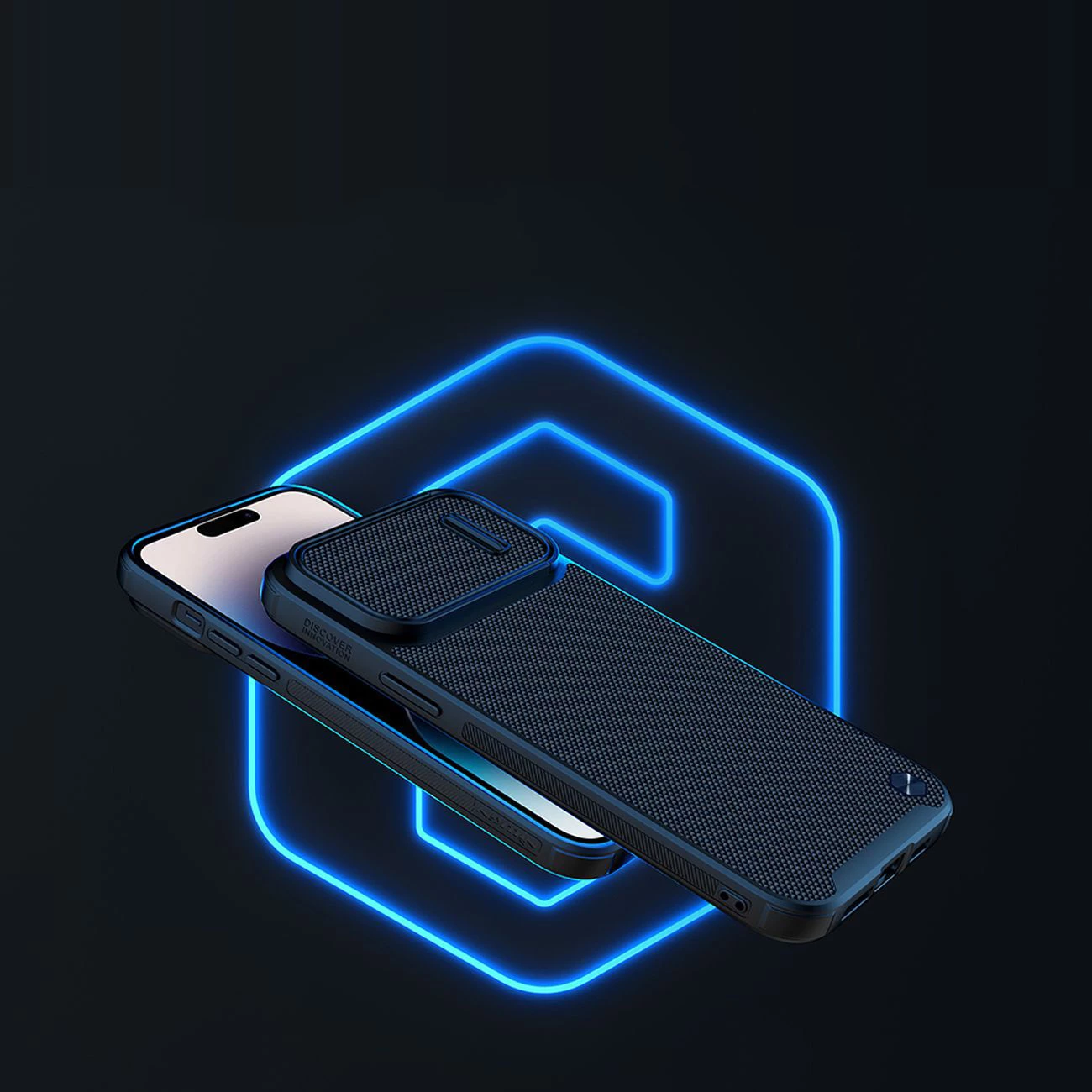 Mbështjellës Nillkin Textured S Case për iPhone 14 Pro, me kapak kamere, e zezë