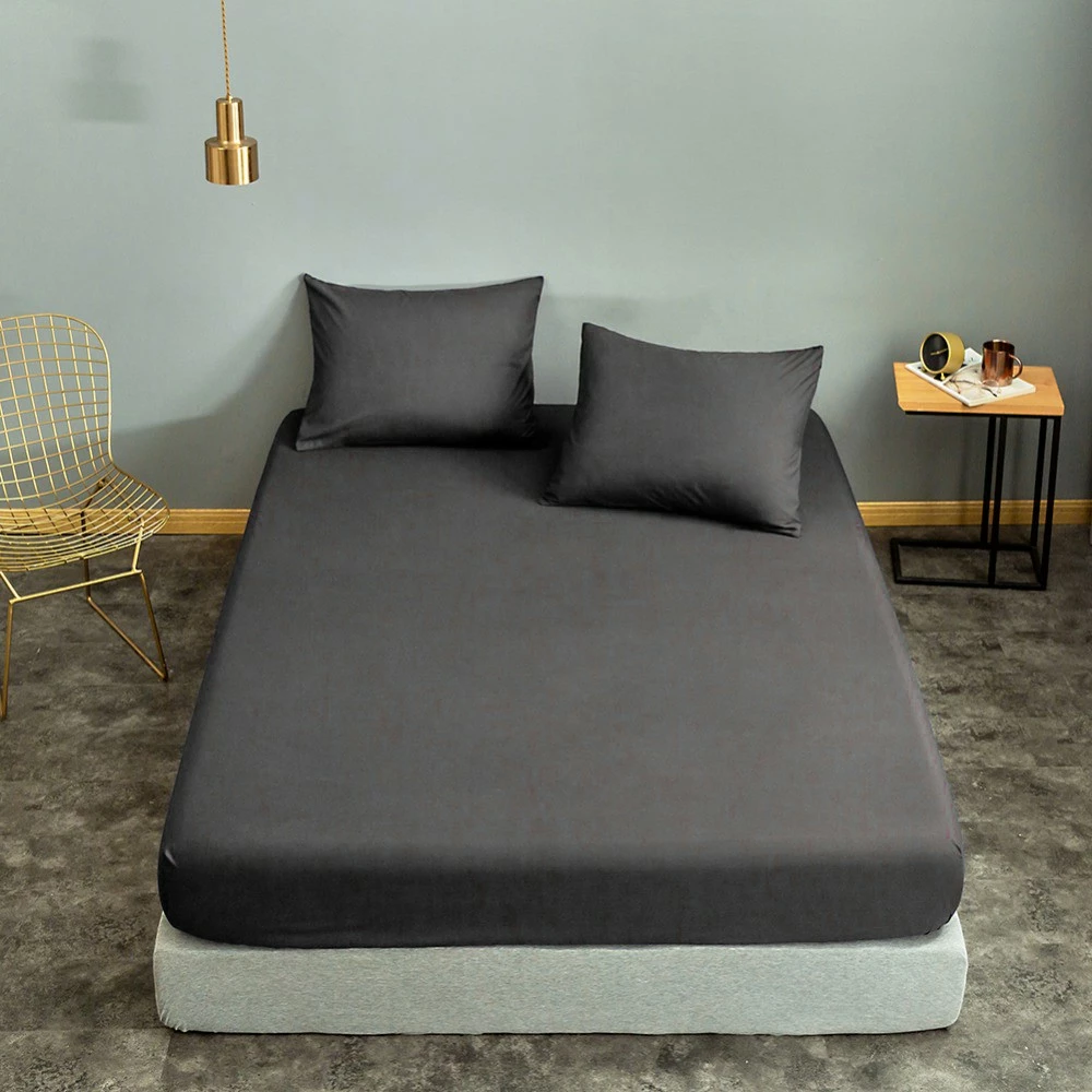 Set çarçafësh tek L'essentiel, Basic, ngjyrë fume