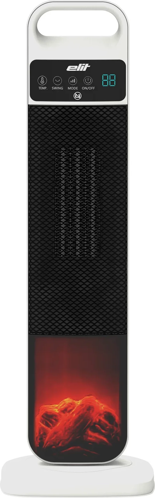 Ngrohës kullë PTC, Elit, PTC TORRE, 2000 W, 2 nivele ngrohje, oscilim automatik, telekomandë, timer 24h, efekt flake