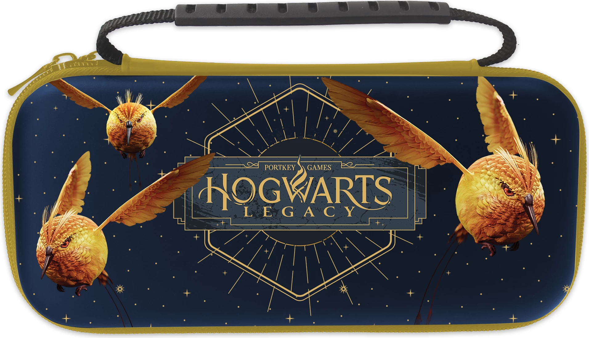 Kasë mbrojtëse XL për Nintendo Switch FREAKS & GEEKS Hogwarts Legacy, kompatibile me Switch Lite/OLED, Golden