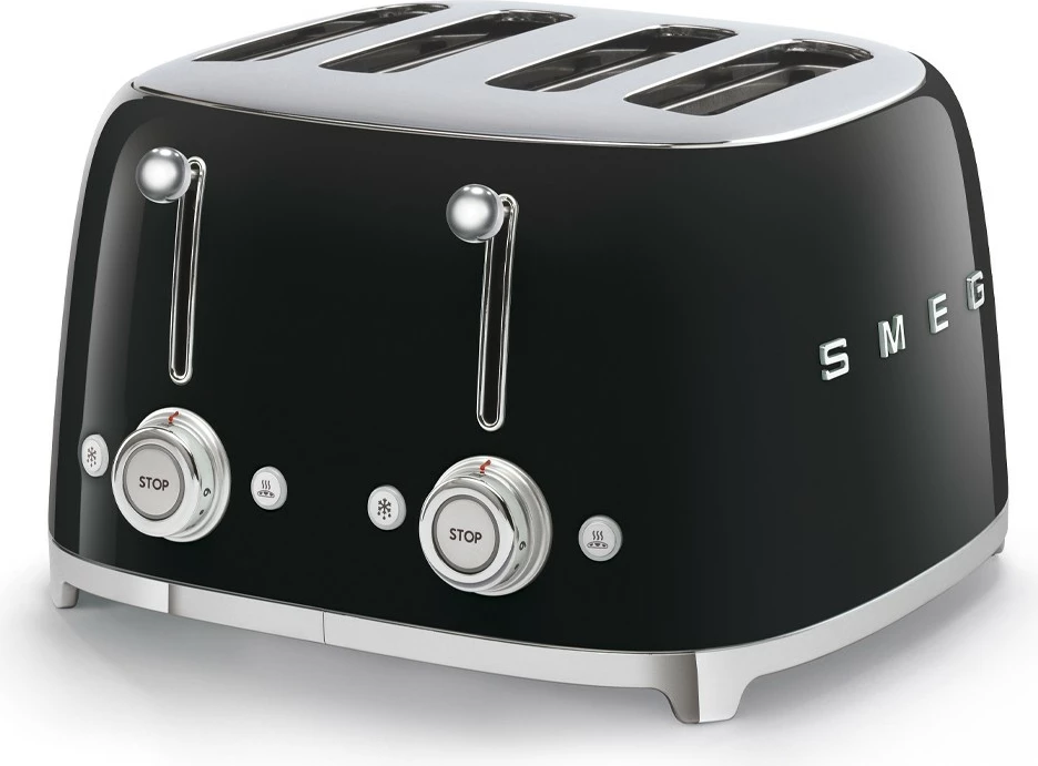 Toster Smeg TSF03BLEU, 4 feta, 2000W, 6 nivele, ngjyrë e zezë