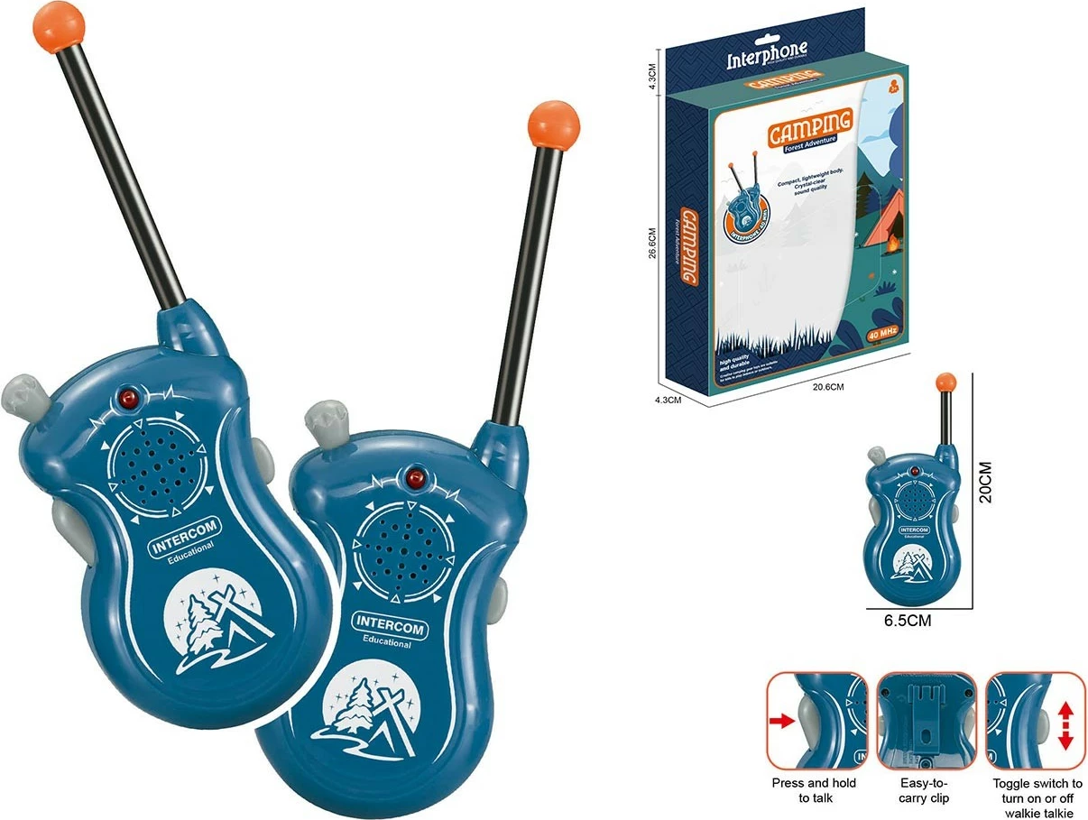 Set walkie-talkie Madej 011776, plastikë, Blu/Gri, për fëmijë