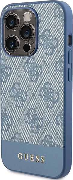 Mbështjellës Guess 4G Stripe për iPhone 15 Pro, Blu