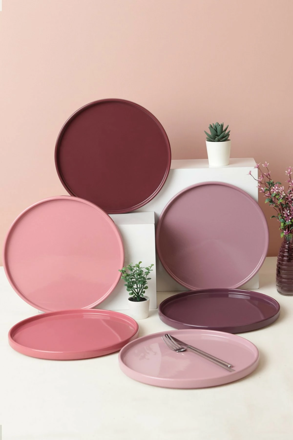 Set pjatash shërbimi, shumëngjyrëshe, 27cm (6 copë), Hermia Concept, ST038206F18XA000000MATSS00