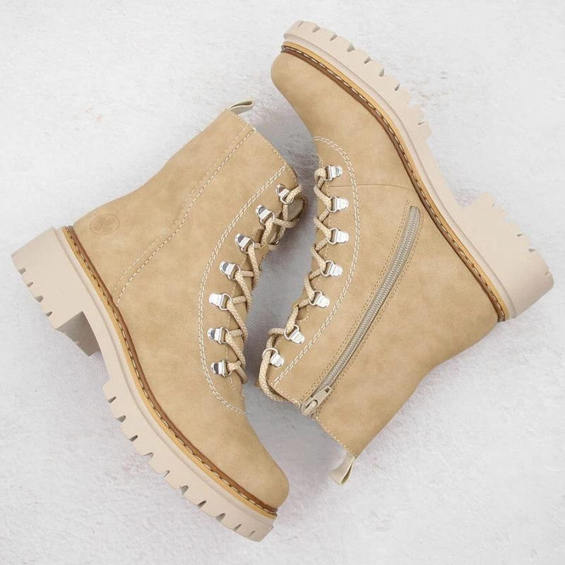 Këpucë të larta Rieker femra, bezhë