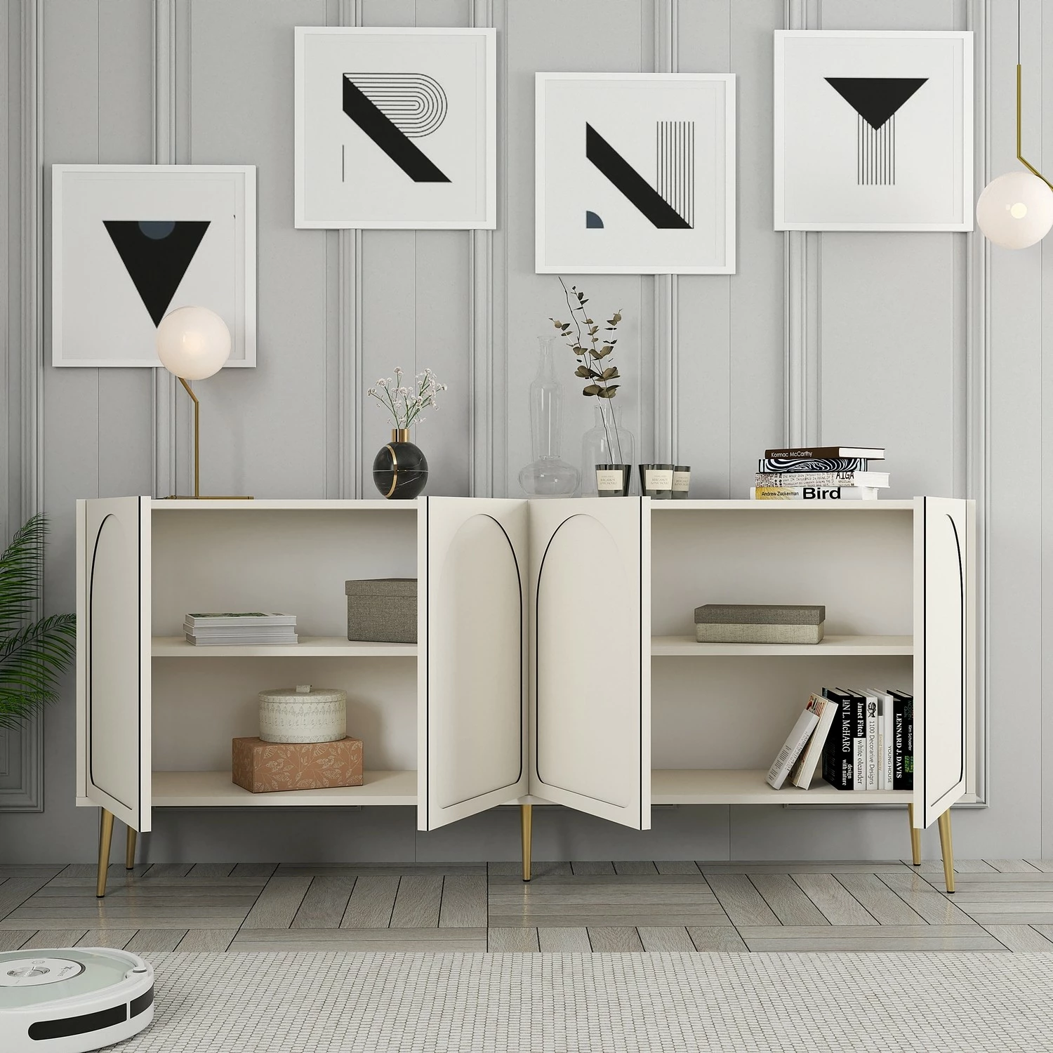 Konsol Skye Decor, Lyon 80, krem dhe ari
