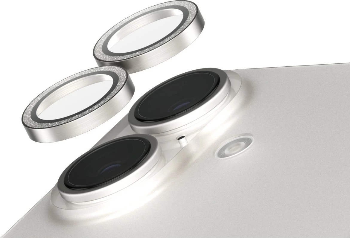 Mbështjellës kamerë PanzerGlass për iPhone 16/16 Plus, glitter silver