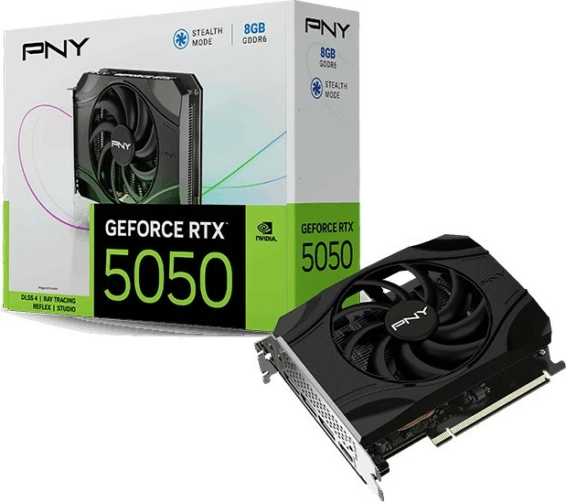 Kartelë grafike, PNY, GeForce RTX 5050 VCG50508SFXPB1, 8GB GDDR6, 128-bit, PCIe 5.0 x8, 1 ventilator