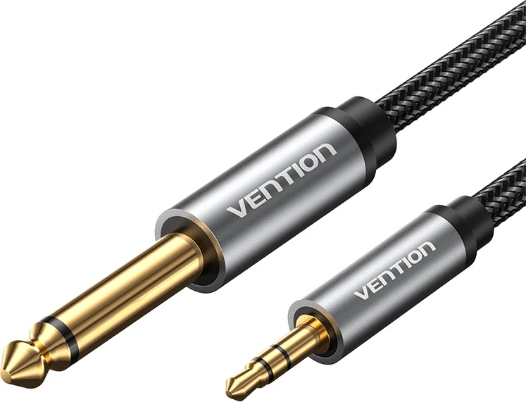 Kabllo audio Vention BCYHF, mini jack 3.5mm në jack 6.35mm, 1m, e zezë