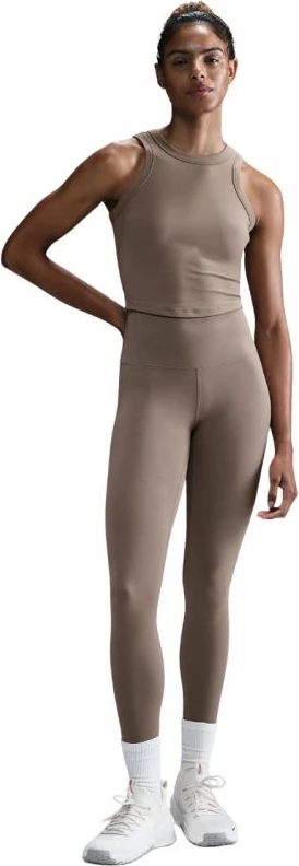 Maicë crop për femra Nike, bezhë