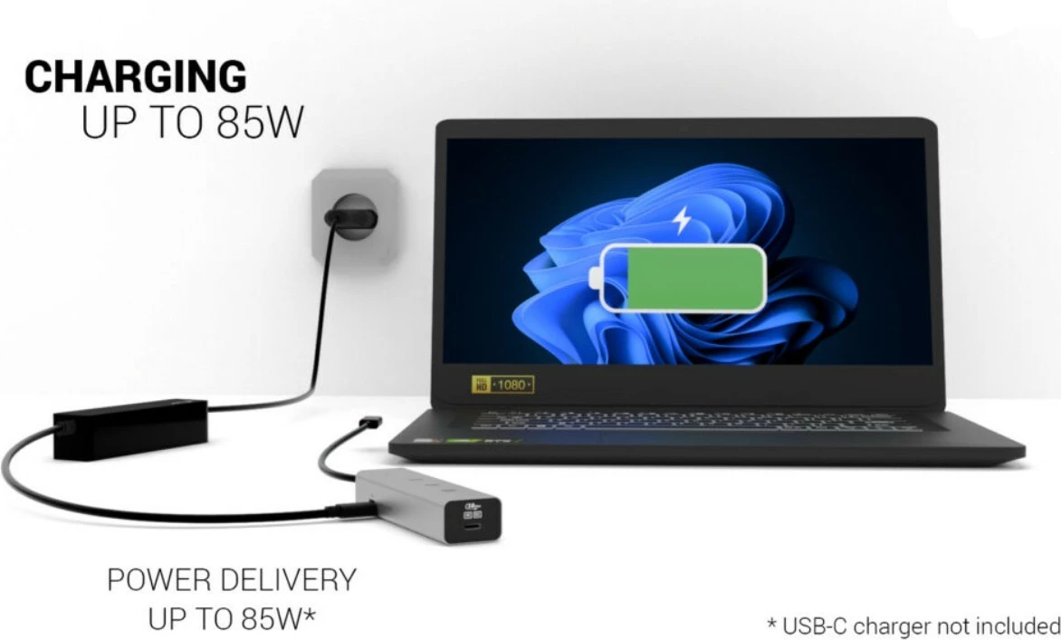 HUB USB-C i-tec C31HUBMETAL8KPDPRO, 5 porta, video 8K, Power Delivery 85W, Argjend