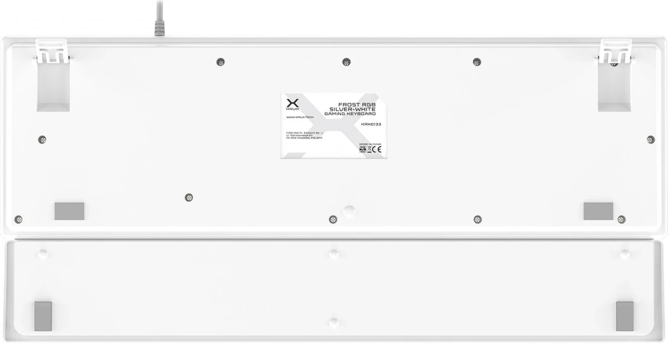 Tastierë Gaming KRUX Frost Silver-White me RGB