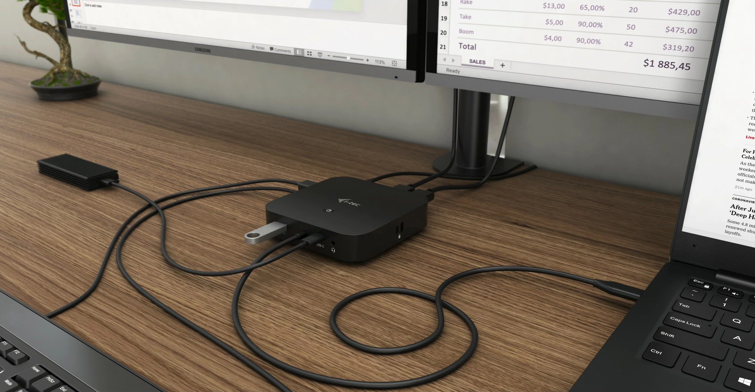 Dok stacion I-Tec USB-C HDMI DP, 100W, 2x 4K, 6x USB, Ethernet, i zi