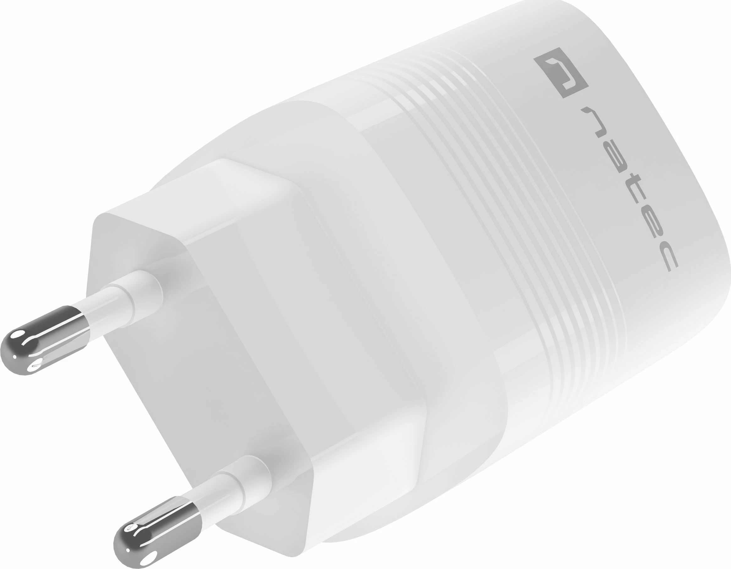 Karikues GaN Natec Ribera NUC-2140 30W 1x USB-A 1x USB-C, i bardhë