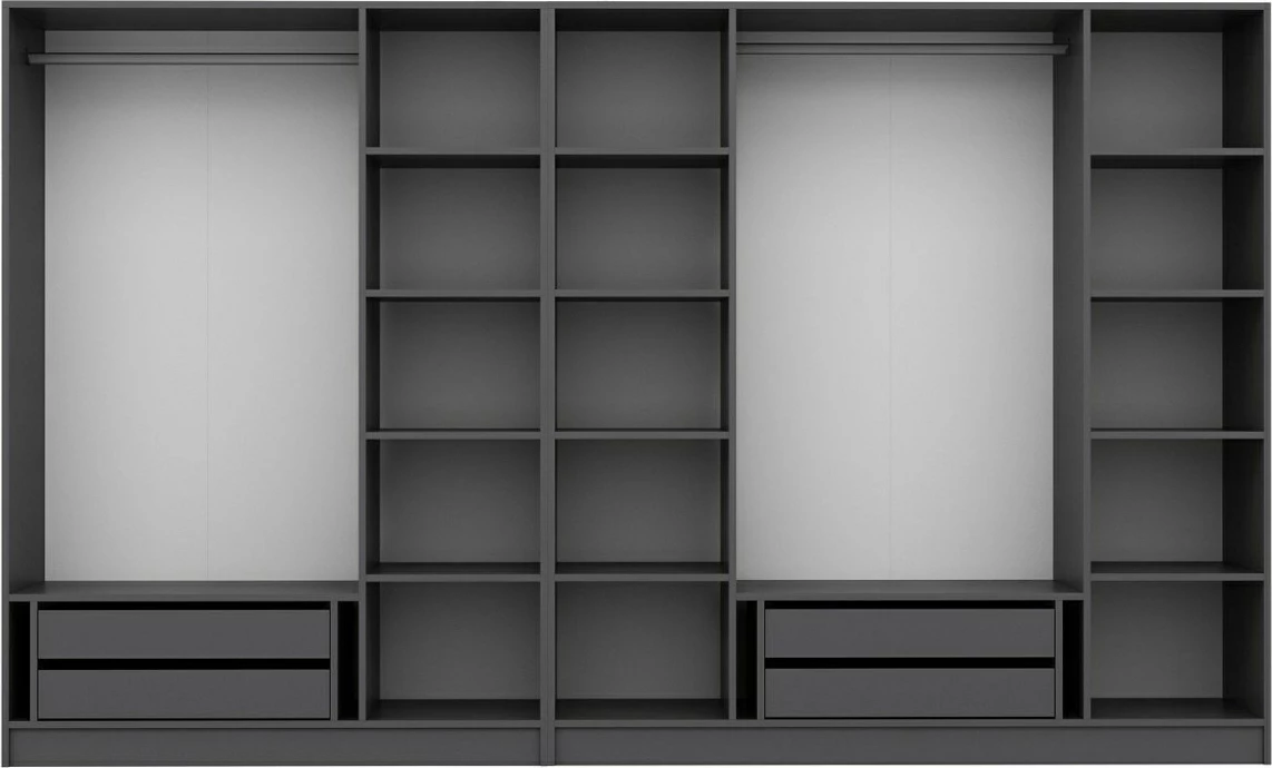 Dollap Skye Decor, ngjyrë antracit, 315x210x52cm