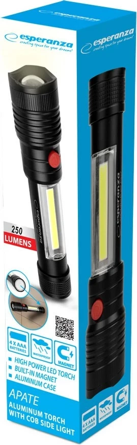 Dritë dore Esperanza EOT069, LED, Alumini, E zezë