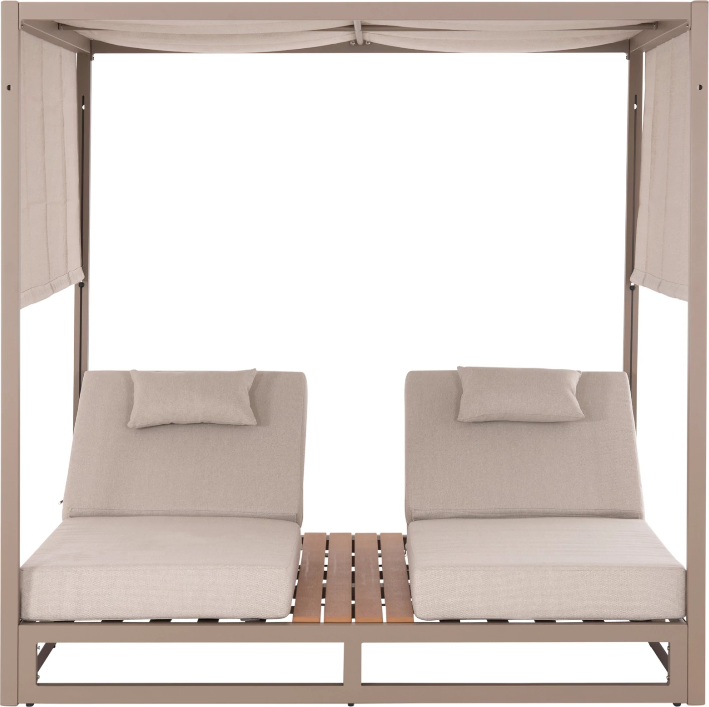 Shezlong dopio me hije, alumin, ngjyrë kapuçino, GALLANT FH6097.04, 2x2x2m